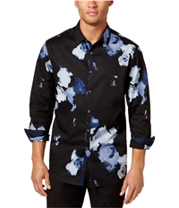 I-N-C Mens Abstract Floral Button Up Shirt, TW3