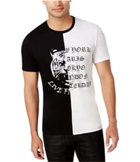 I-N-C Mens Spliced Graphic T-Shirt
