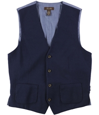 Tasso Elba Mens Colorblocked Four Button Vest