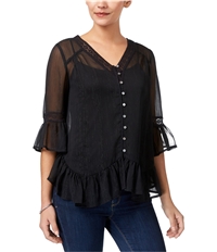 Style & Co. Womens Ruffled Knit Blouse, TW2
