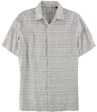 Tasso Elba Mens Linen Button Up Shirt, TW8