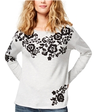 I-N-C Womens Embroidered Sweatshirt