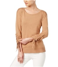 I-N-C Womens Drawstring-Sleeve Pullover Sweater