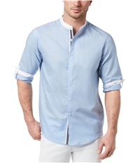 I-N-C Mens Contrasting Collar Button Up Shirt