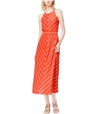 Maison Jules Womens Kimberly Striped A-Line Dress