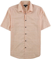 Alfani Mens Grid Button Up Shirt, TW6