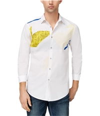 I-N-C Mens Printed Button Up Shirt, TW4