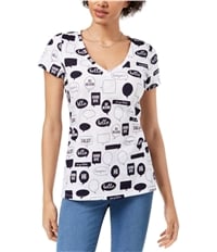 Maison Jules Womens Chat Bubbles Hello Graphic T-Shirt