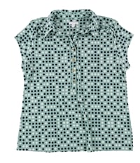 Charter Club Womens Polka Dot Polo Shirt
