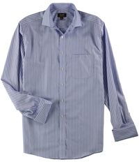 Tasso Elba Mens Stripe Button Up Dress Shirt, TW2