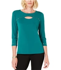 Jm Collection Womens Studded Pullover Blouse, TW2