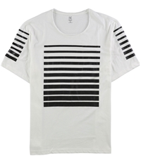 I-N-C Mens Striped Graphic T-Shirt
