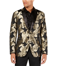 I-N-C Mens Floral Two Button Blazer Jacket, TW3