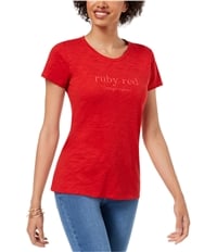 Maison Jules Womens Ruby Red Graphic T-Shirt