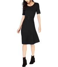 Maison Jules Womens Belted Fit & Flare Dress, TW1