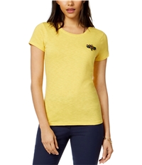 Maison Jules Womens Embellished Dragonfly Basic T-Shirt