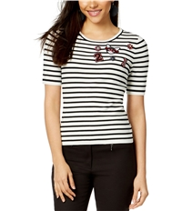 Maison Jules Womens Striped Basic T-Shirt, TW6