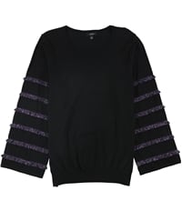 Alfani Womens Metallic Fringe Pullover Sweater