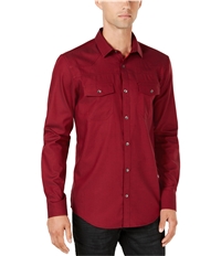 I-N-C Mens Solid Button Up Shirt, TW6
