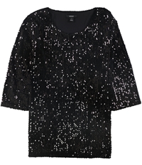 Alfani Womens Sequined Pullover Blouse, TW1