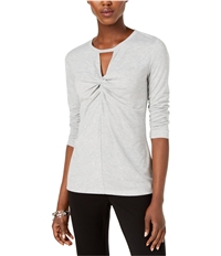 I-N-C Womens Twist Front Key Hole Pullover Blouse