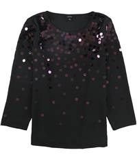 Alfani Womens Sequined Pullover Blouse, TW3