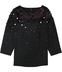 Alfani Womens Sequined Pullover Blouse, TW2