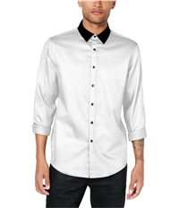 I-N-C Mens Velvet Collar Button Up Shirt