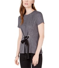 Maison Jules Womens Tie Front Embellished T-Shirt