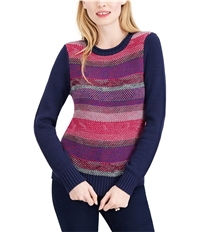 Maison Jules Womens Striped Pullover Sweater, TW4