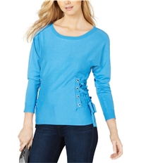 I-N-C Womens Lace Up Pullover Sweater, TW1