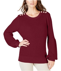 I-N-C Womens Button Shoulder Pullover Sweater