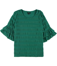 Alfani Womens Textured Ruffled Blouse