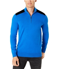 I-N-C Mens Velvet Shoulder Knit Sweater