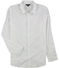 I-N-C Mens Solid Button Up Shirt, TW7