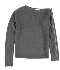Bar Iii Womens Zipper Sleeve Pullover Sweater