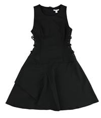 Bar Iii Womens Lace-Up Fit & Flare Dress