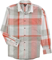 Alfani Mens Sorento Plaid Button Up Shirt