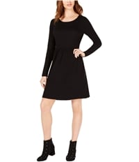 Maison Jules Womens Pleated Fit & Flare Dress, TW1