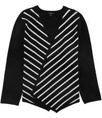 Alfani Womens Striped Open Front Cardigan Sweater