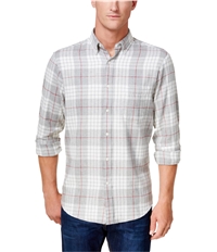 Club Room Mens Flannel Button Up Shirt, TW5