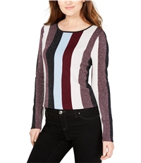 I-N-C Womens Metallic Stripe Pullover Sweater