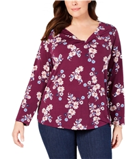 Style & Co. Womens Twist-Neckline Pullover Blouse