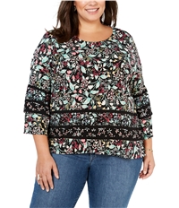 Style & Co. Womens Floral Pullover Blouse, TW1