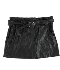 Bar Iii Womens Faux Leather Mini Skirt, TW1