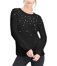 I-N-C Womens Allover Sparkle Pullover Sweater