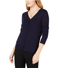 Maison Jules Womens Ribbed Cardigan Sweater, TW1