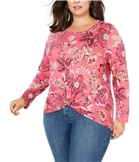 Style & Co. Womens Twist-Front Pullover Blouse