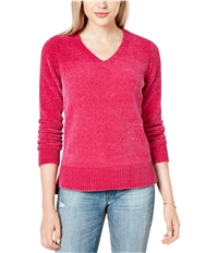Maison Jules Womens V-Neck Chenille Pullover Sweater