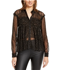 I-N-C Womens Sparkly Pullover Blouse
